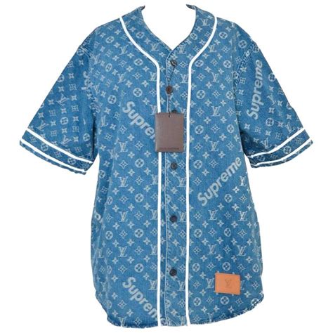 supreme louis vuitton baseball jersey fake|Louis Vuitton supreme hat price.